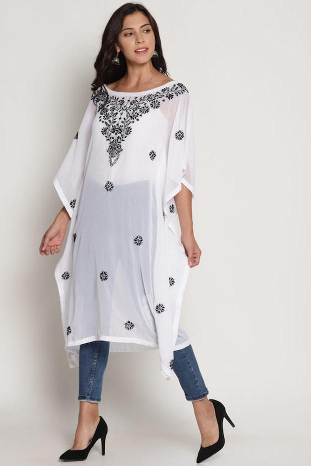 Chikankari Kaftan